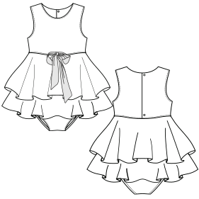 Fashion sewing patterns for BABIES Dresses Dress 0011